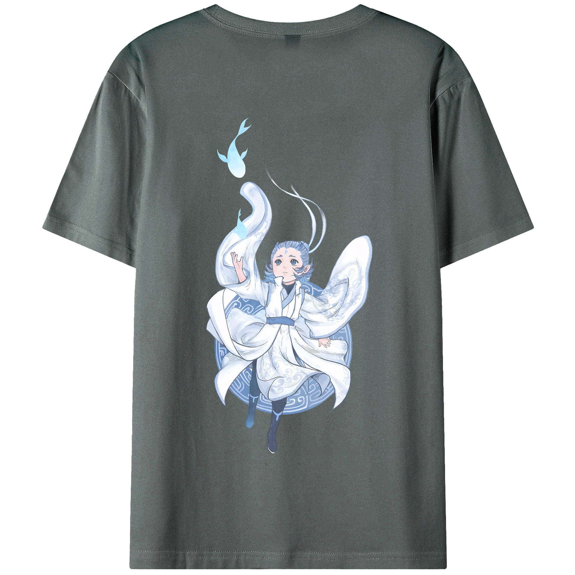 （画像用） Ne Zha 2 ナタ 魔童の大暴れ 綿100％半袖Tシャツ（背面プリント）